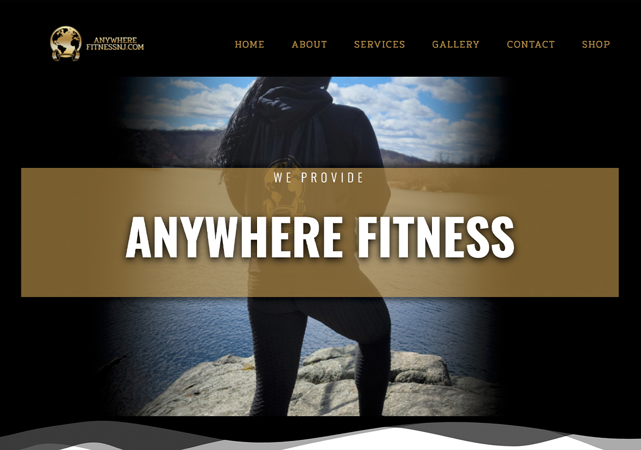 Anywhere fitness website design