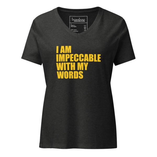 I Am Impeccable... | Women’s relaxed v-neck t-shirt - Image 3