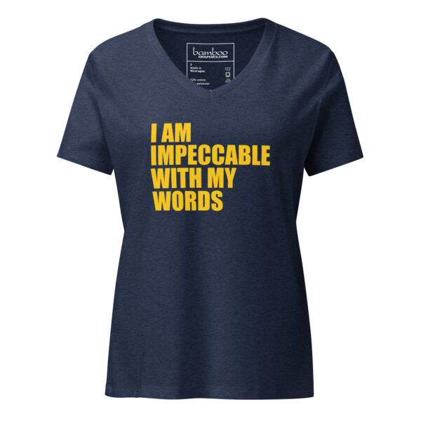 I Am Impeccable... | Women’s relaxed v-neck t-shirt - Image 2